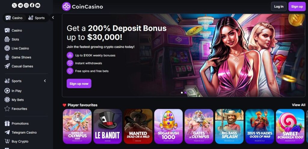 CoinCasino – Zonder Limiet Spelen op 4000+ Casino Spellen