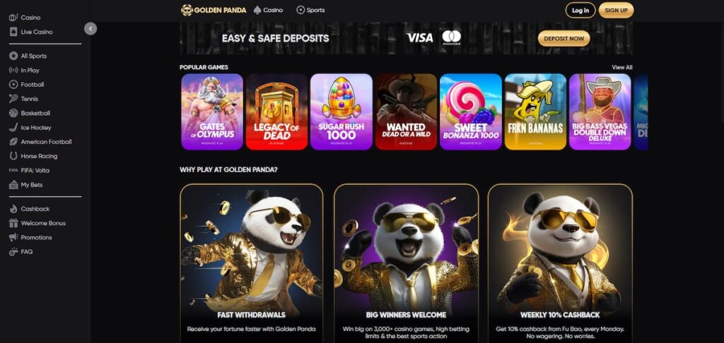 Golden Panda – Hoge Limieten en Enorme Welkomstbonus