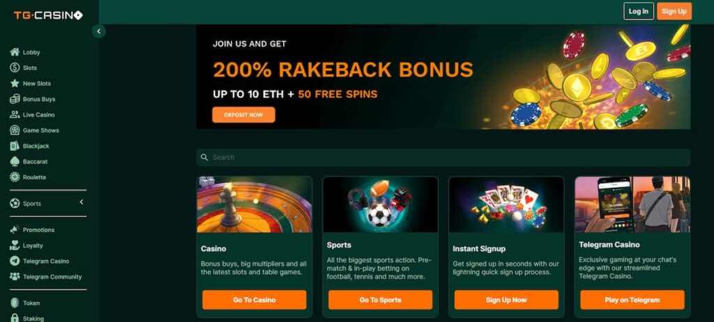 TG Casino Casino Zonder Registratie